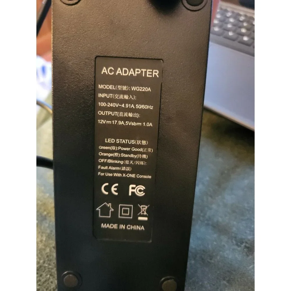 TESTED Ponkor AC Adapter Power Supply Cord for Xbox One - Black (WG220A)